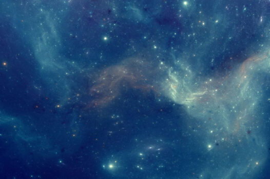 A picture of the nebula in space.